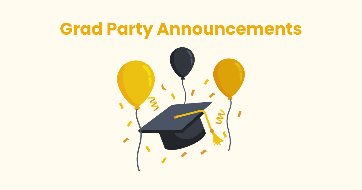 grad party announcements